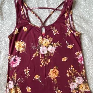 Womens Daytrip Floral Tank Top Blouse